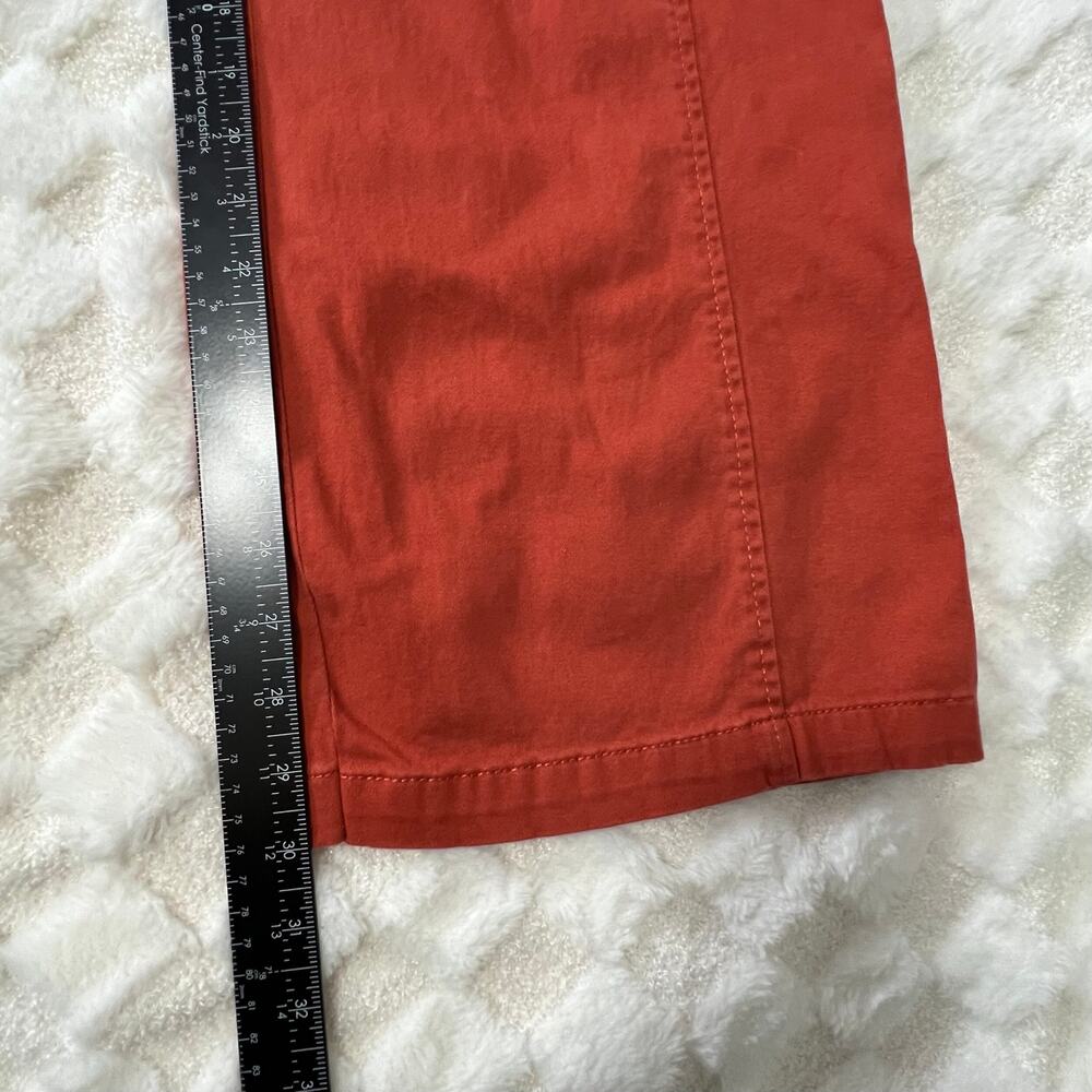St Johns Bay Wide Leg Pants Womens 12 Orange Rust Sailor Buttons - Picture 8 of 9